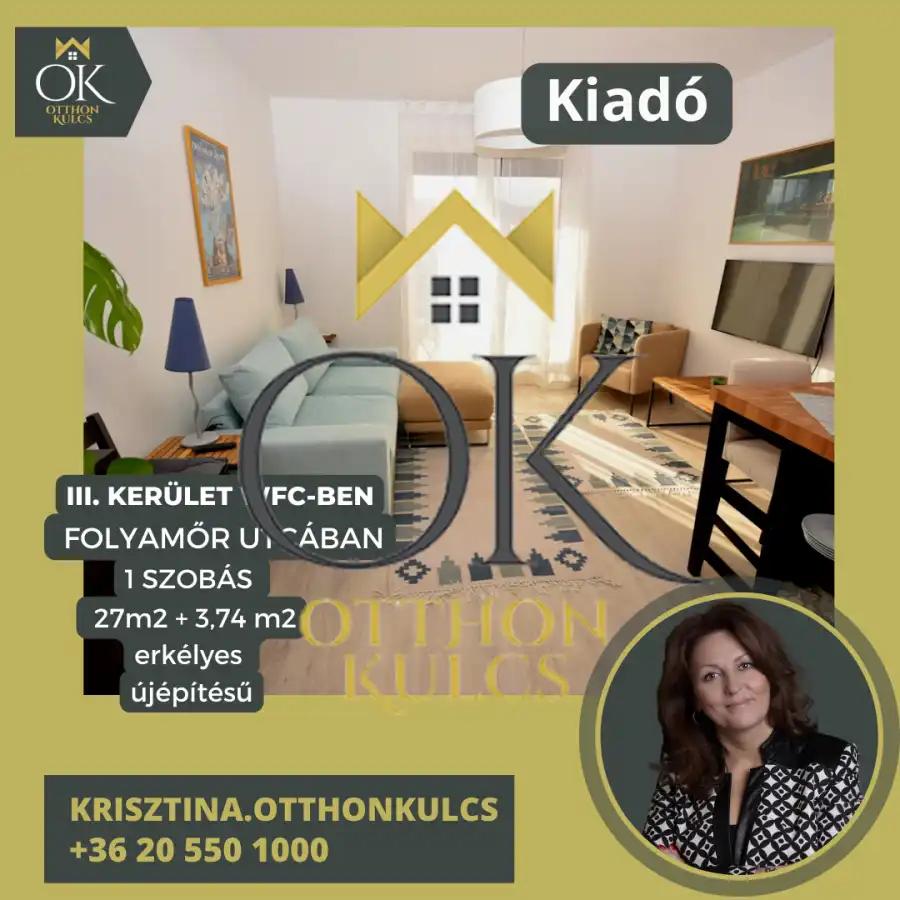 Albérlet, kiadó új építésű téglalakás, Budapest, III. kerület