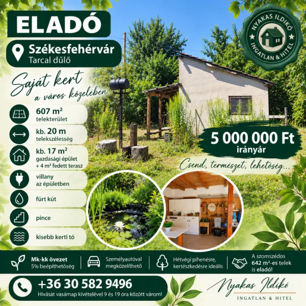 Eladó gazdasági ingatlan, Székesfehérvár 1 szoba 5 M Ft