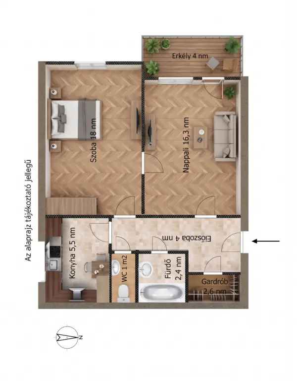 Eladó panellakás, Budapest, IV. kerület 2 szoba 53 m² 59.8 M Ft