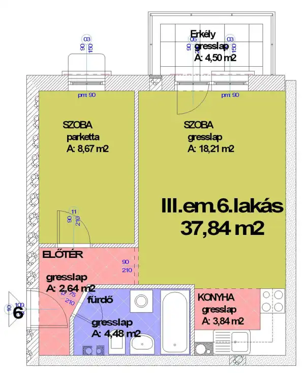 Eladó téglalakás, Budapest, X. kerület 1+1 szoba 40 m² 44.9 M Ft