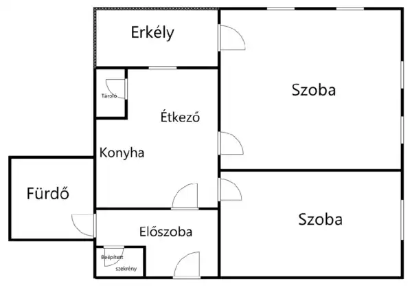 Eladó téglalakás, Keszthely 2 szoba 56 m² 44.9 M Ft