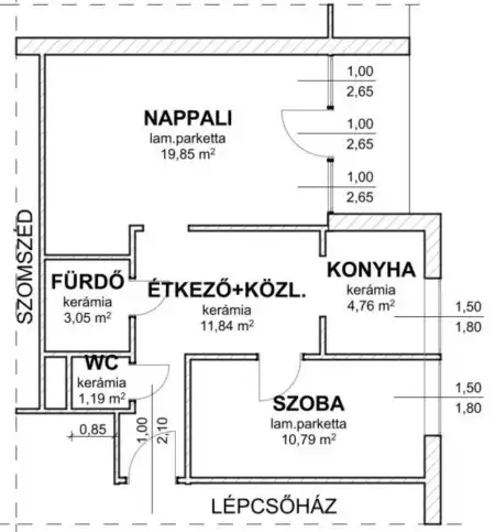 eladó téglalakás, Mohács