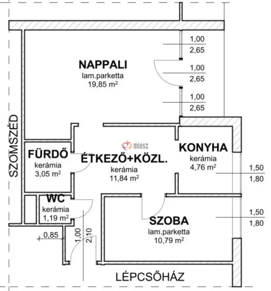 eladó téglalakás, Mohács