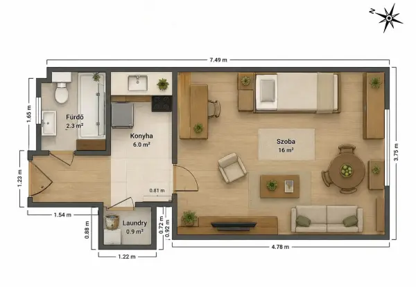 Eladó téglalakás, Tata 1 szoba 28 m² 26 M Ft