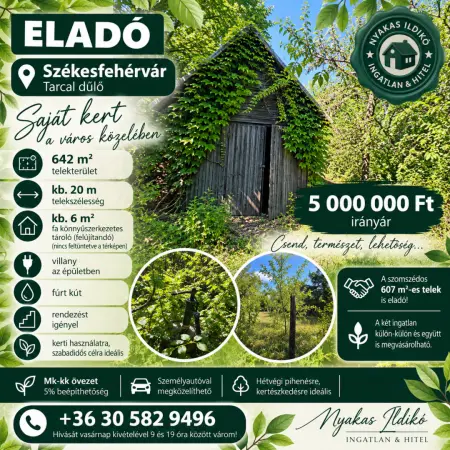 eladó telek, Székesfehérvár
