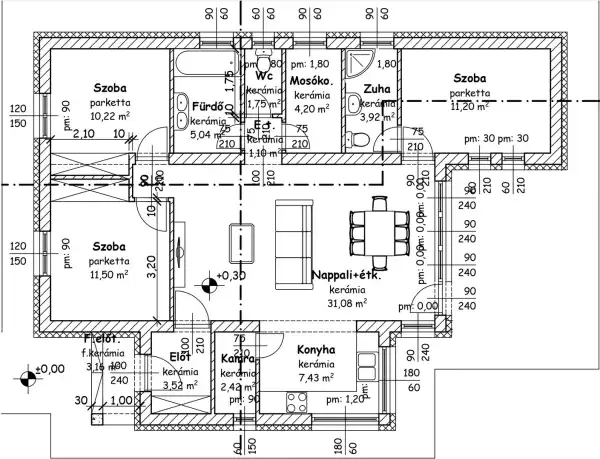 Eladó új építésű családi ház, Nyírtura 4 szoba 94 m² 57.9 M Ft