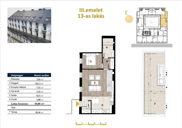 Eladó új építésű téglalakás, Budapest, VII. kerület 2 szoba 54 m² 145.3 M Ft