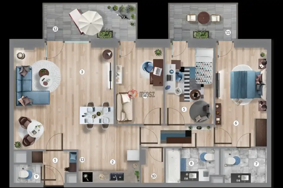 eladó új építésű téglalakás, Budapest, XIII. kerület