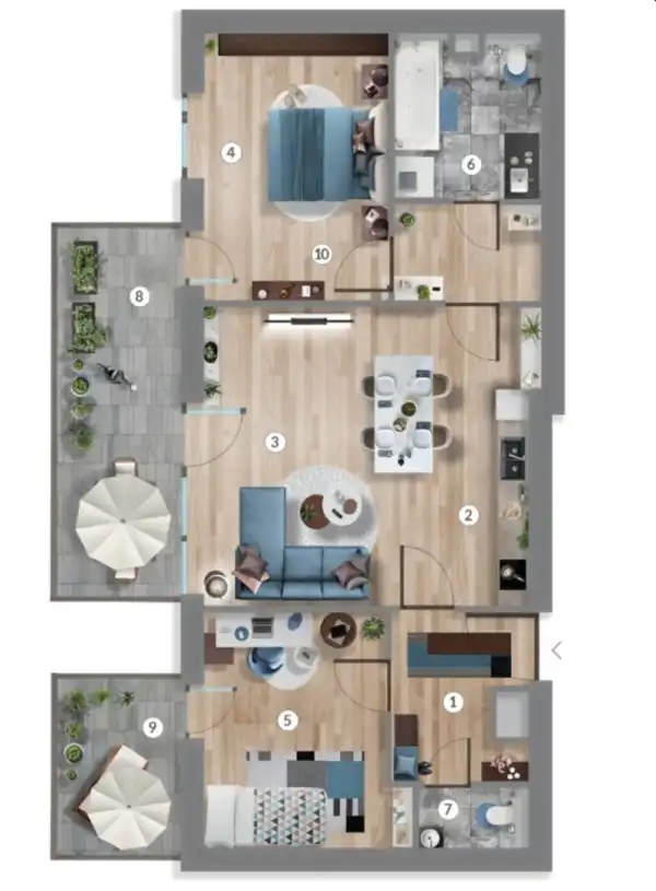 Eladó új építésű téglalakás, Budapest, XIII. kerület 3 szoba 64 m² 121.49 M Ft