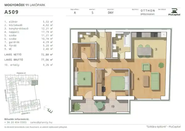 Eladó új építésű téglalakás, Budapest, XIV. kerület 3 szoba 73 m² 130.5 M Ft