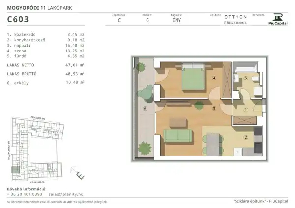 Eladó új építésű téglalakás, Budapest, XIV. kerület 2 szoba 47 m² 87.4 M Ft