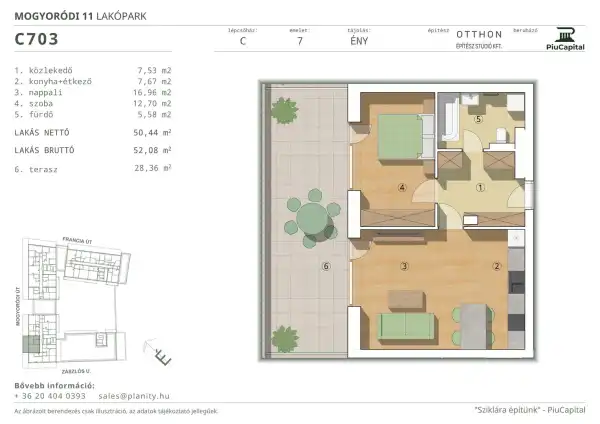 Eladó új építésű téglalakás, Budapest, XIV. kerület 2 szoba 50 m² 108.81 M Ft
