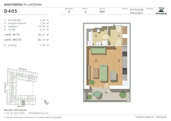 Eladó új építésű téglalakás, Budapest, XIV. kerület 1 szoba 35 m² 72.75 M Ft
