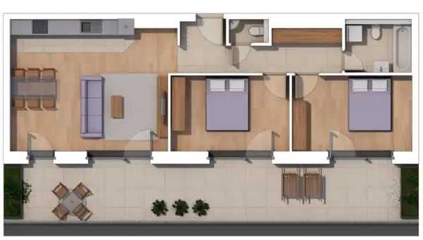 Eladó új építésű téglalakás, Budapest, XIV. kerület 3 szoba 71 m² 130.5 M Ft